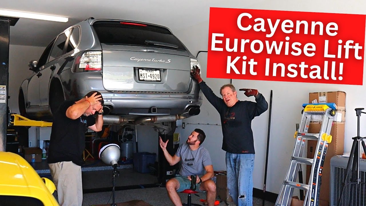 Установка заднего лифт-комплекта Porsche Cayenne Turbo S Eurowise!