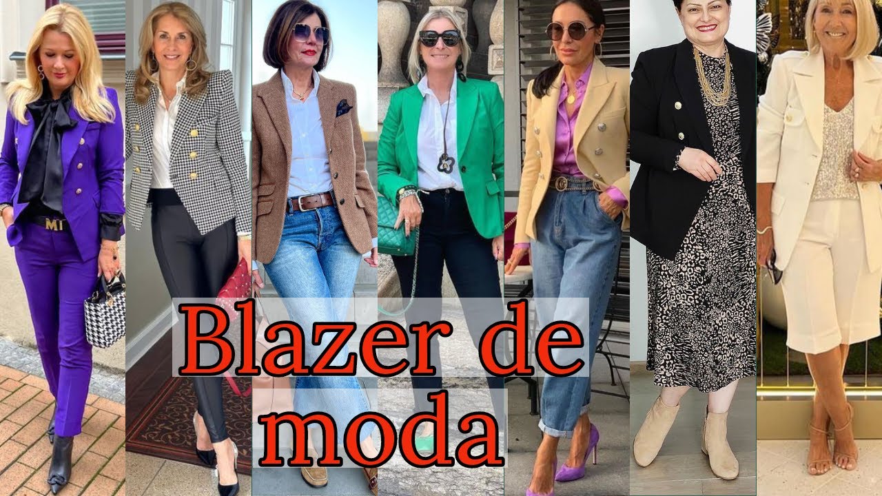 BLAZER DE MODA PARA MUJERES DE 50 60 70+COMO COMBINAR UN BLAZER PARA TODA OCASI&Oacute;N /moda 2022