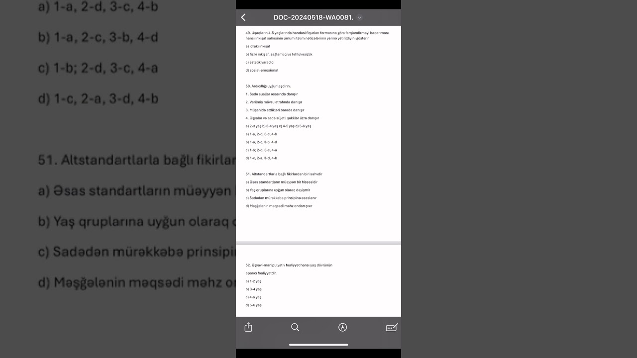 Sınaq 2 hissə #məktəbəqədər #bağça