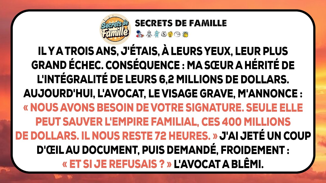 J'ai été déshérité par mes parents - avant d'être sollicité pour sauver 400 millions de dollars de..