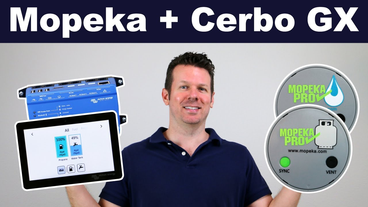 Беспроводной мониторинг резервуаров с водой и сжиженным газом на Victron Cerbo GX с датчиками Mop...