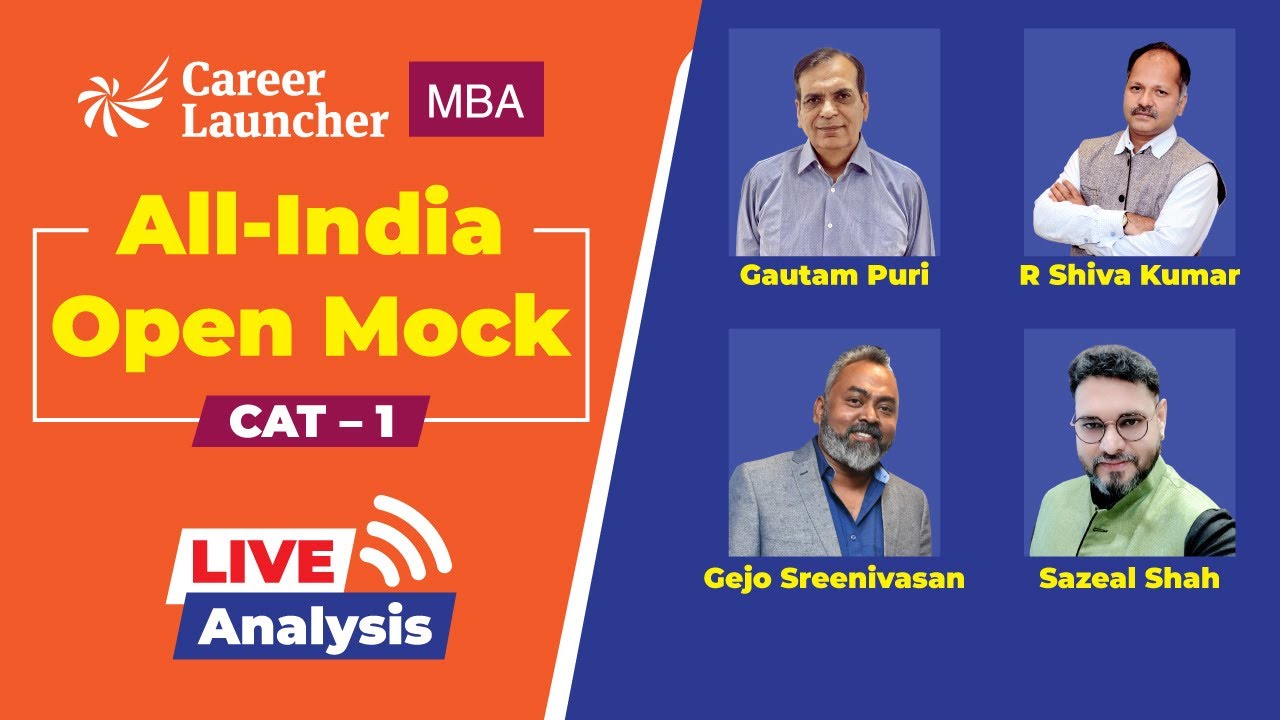 All India Mock CAT 1-Live Analysis with top CL mentors