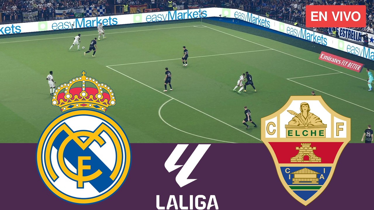 🔴Real Madrid vs Elche EN VIVO⚽ La Liga 2025/2026 Partido Completo - Videojuegos de Simulación