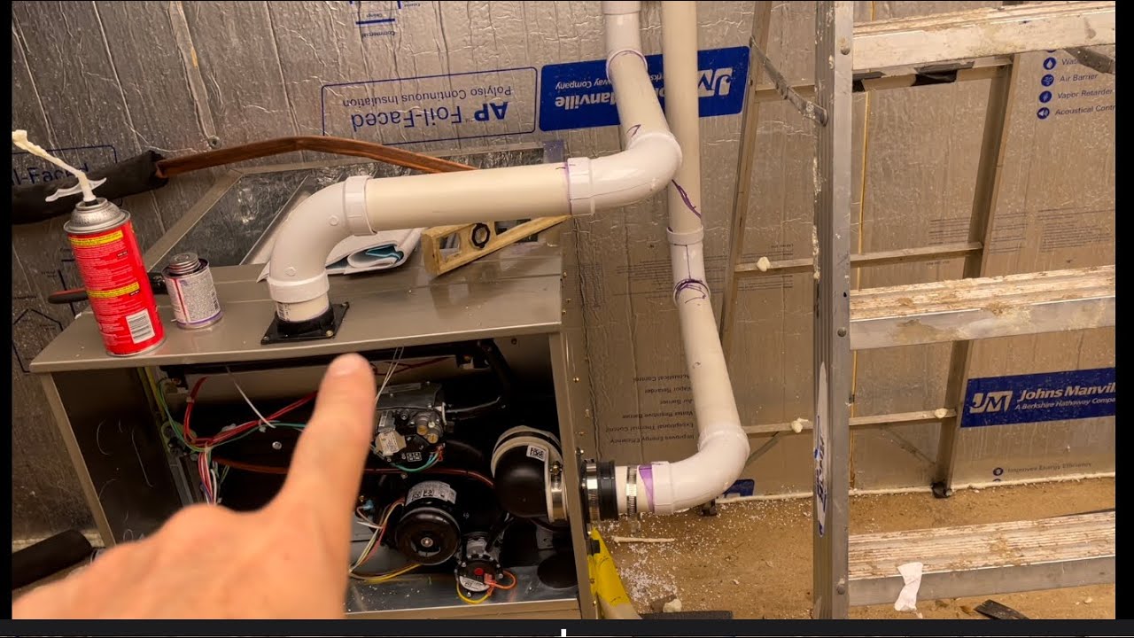 Furnace Air intake and exhaust instructions diagram installation PVC pipes