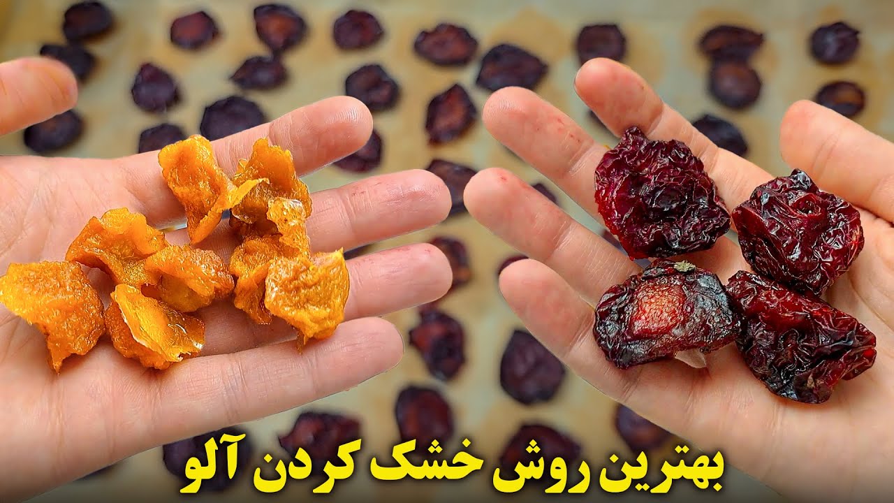 بهترین روش خشک کردن آلو  قرمز و بخارای  نرم و براق  با دو روش عالی | هم در فر و هم در آفتاب