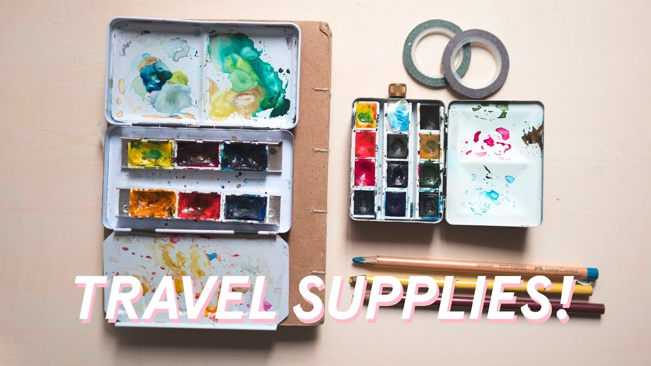 Art Supplies I Travel With! ( + Sketchbook Tour + Vlog!)