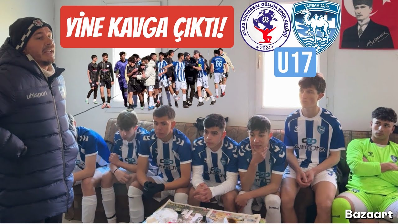 YARIMADA FK VS ATLAS GÜLLÜK SPOR U17 MAÇI  YİNE KAVGA ÇIKTI😄