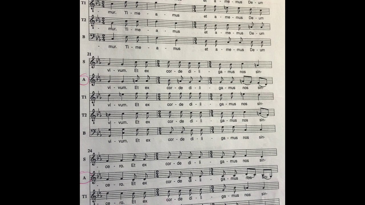Alto Part For Ubi Caritas Durufle