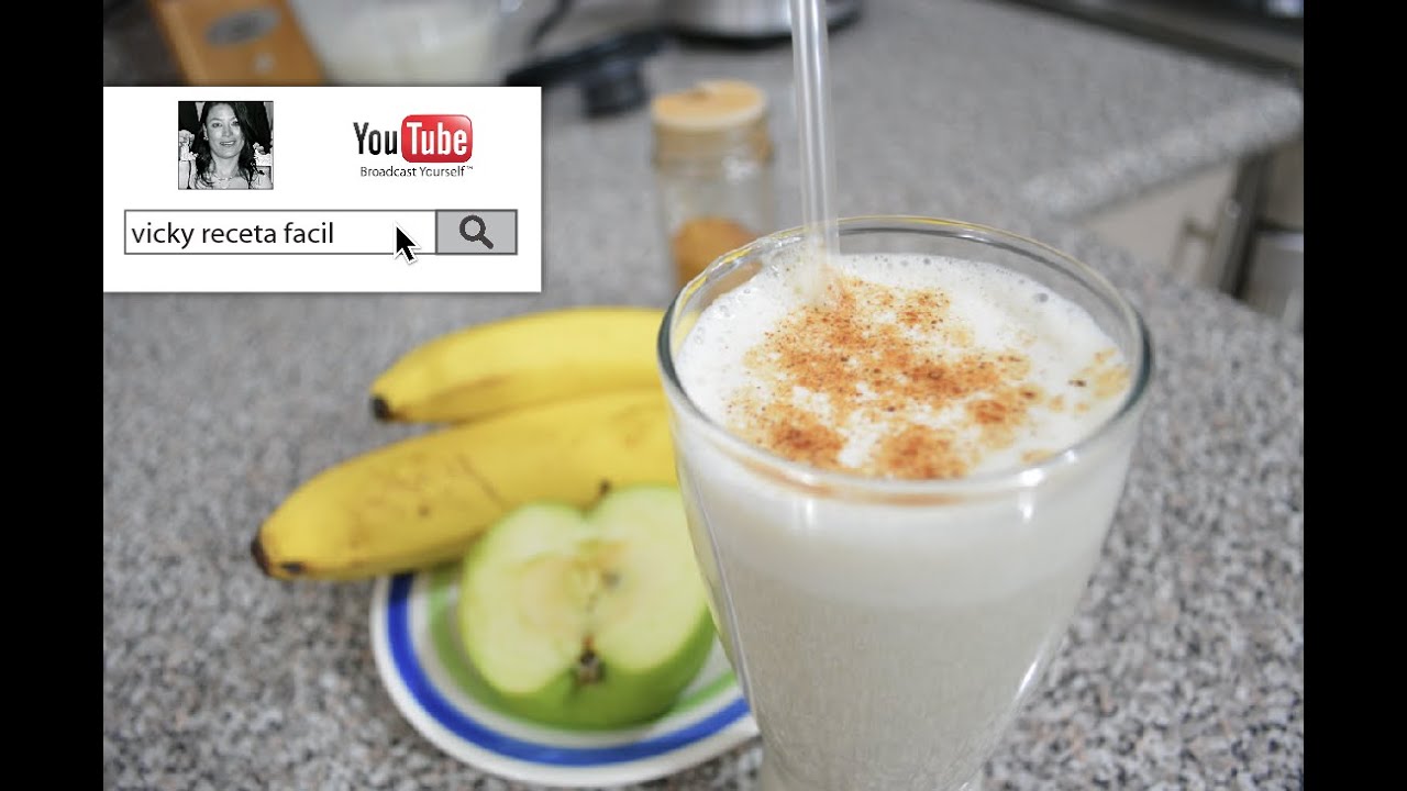 LICUADO DE AVENA, PLATANO Y MANZANA | #VickyRecetaFacil