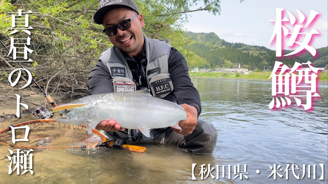 2022/05【桜鱒】米代川 サクラマス釣行 H.F.C 三浦 丞司