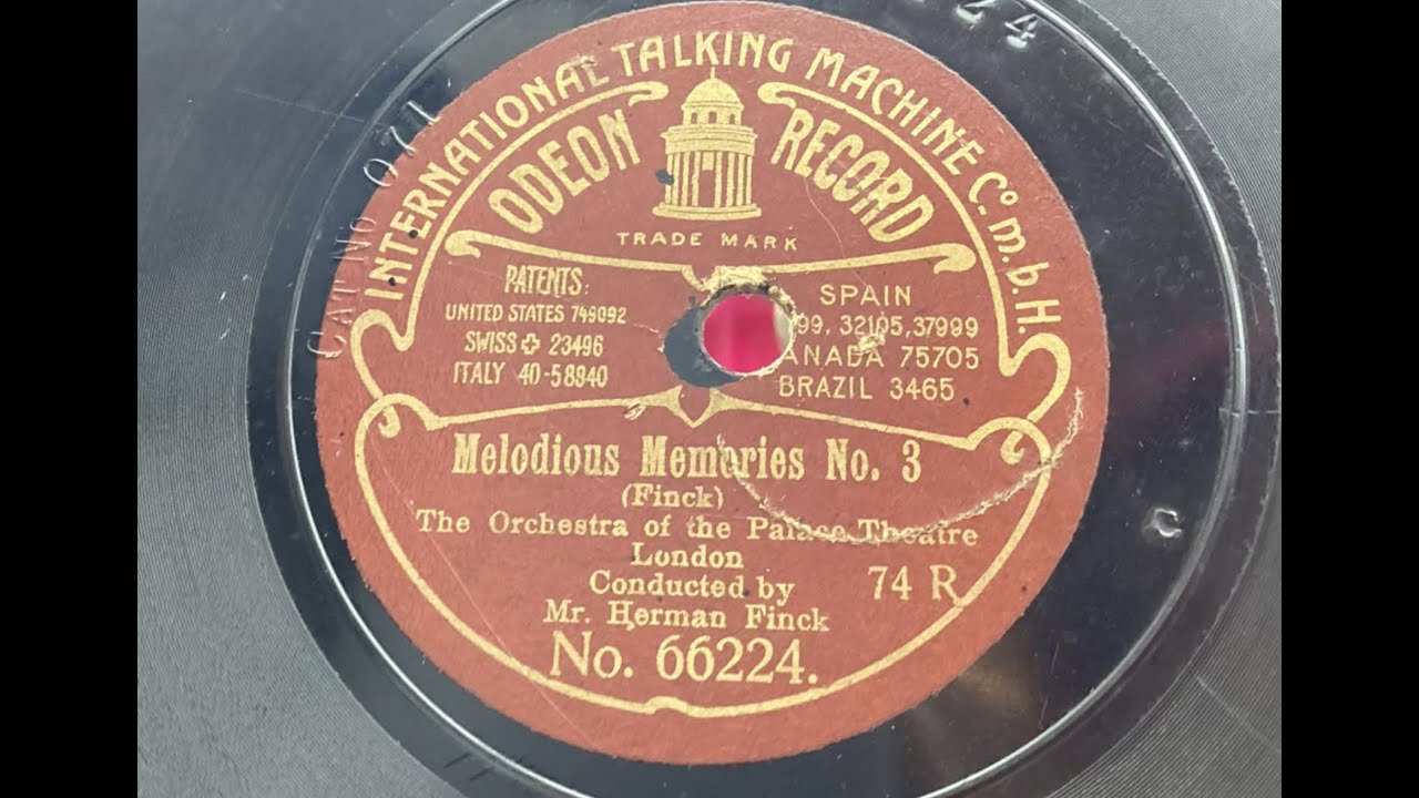 melodious memories no.3 by the orchestra of the palace theatre london. odeon record no. 66224