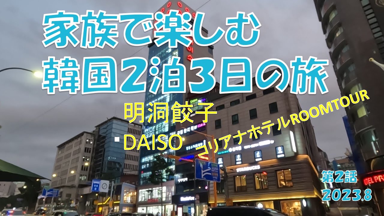 【海外旅行】家族でソウルに行ってきました「第二話　明洞で明洞餃子を食べてDAISOで買い物をして楽しむ」