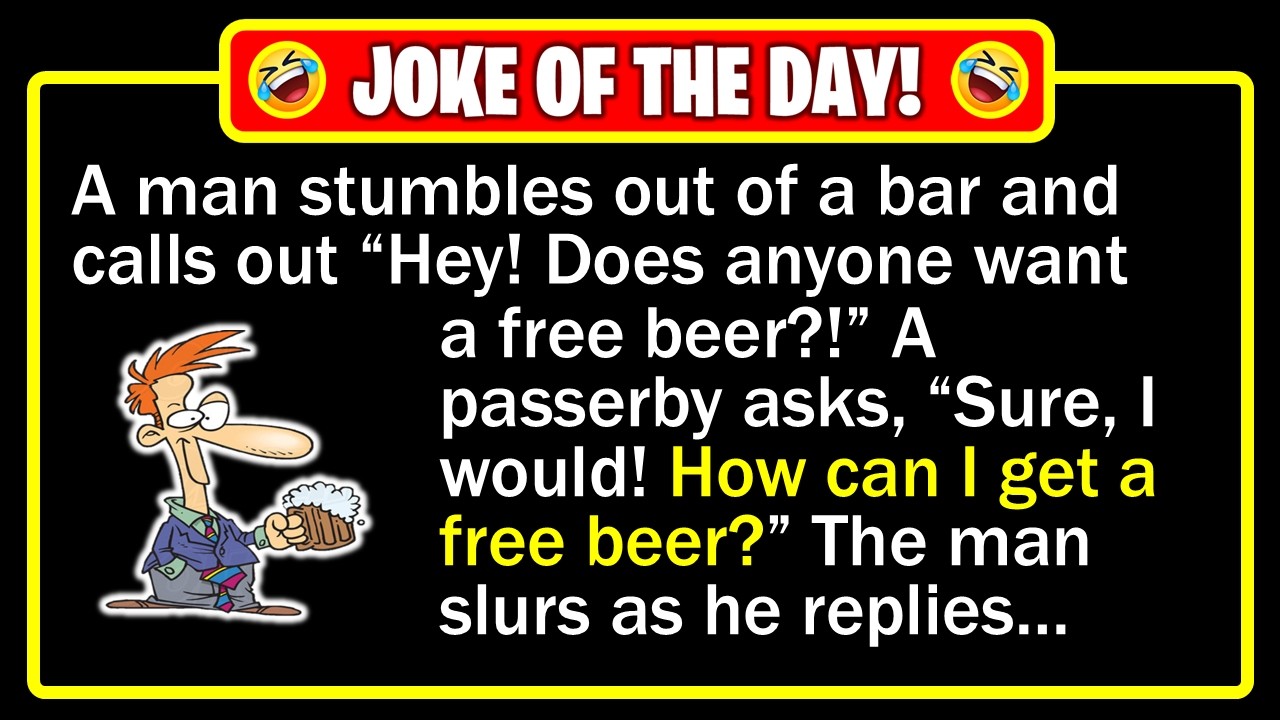 🤣 BEST JOKE OF THE DAY! - Three men. One bar. A risky free-beer trick... | Funny Dad Jokes