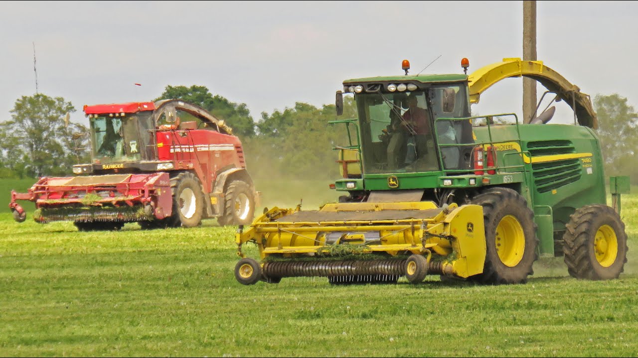Массовая заготовка сенажа / ПАЛЕССЕ FS 8060, John Deere 7480, 2X ПАЛЕССЕ FS 80 и др. /