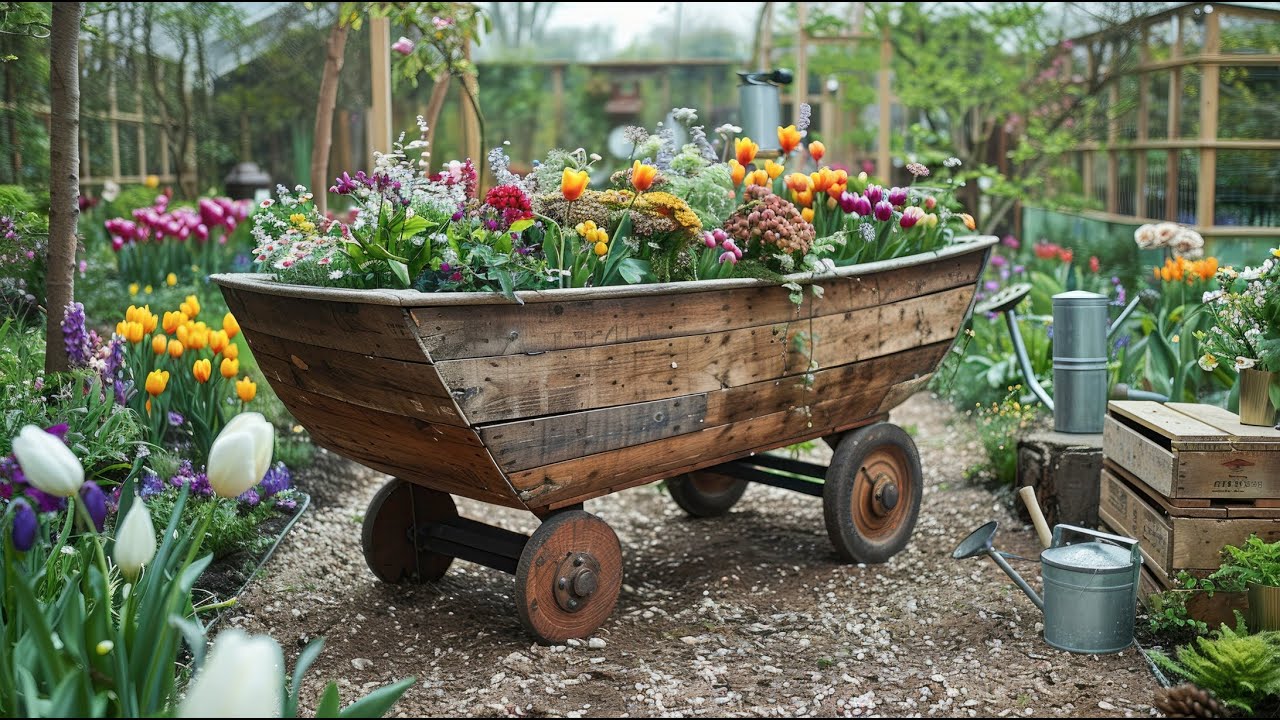 Transform Your Rustic Farmhouse Backyard Garden with Vintage Repurposed Decor
