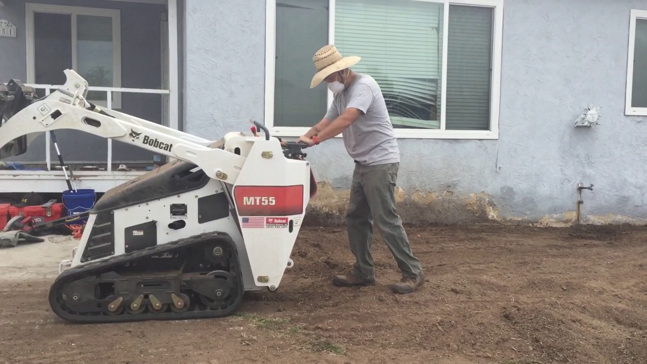 BOBCAT MT55 MINI GRADING AND LEVELING SAN DIEGO CALIFORNIA