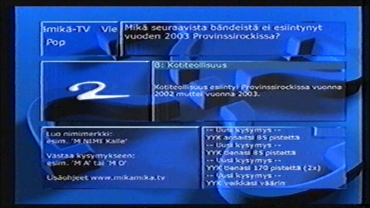 YLE TV2 Mikämikä-TV 25.9.2004