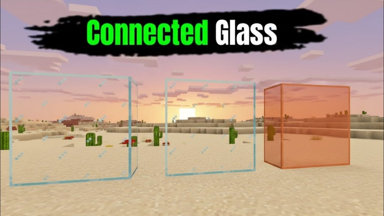 🪟 Aesthetic Connected Glass for Minecraft PE 1.21+ | Crystal Clean Look ✨🏠