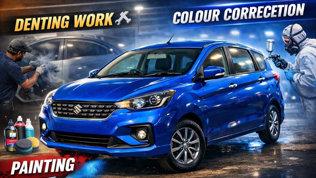 Ertiga Denting & Painting Transformation | Perfect Colour Match | Mahek Car Detailing Jamnagar