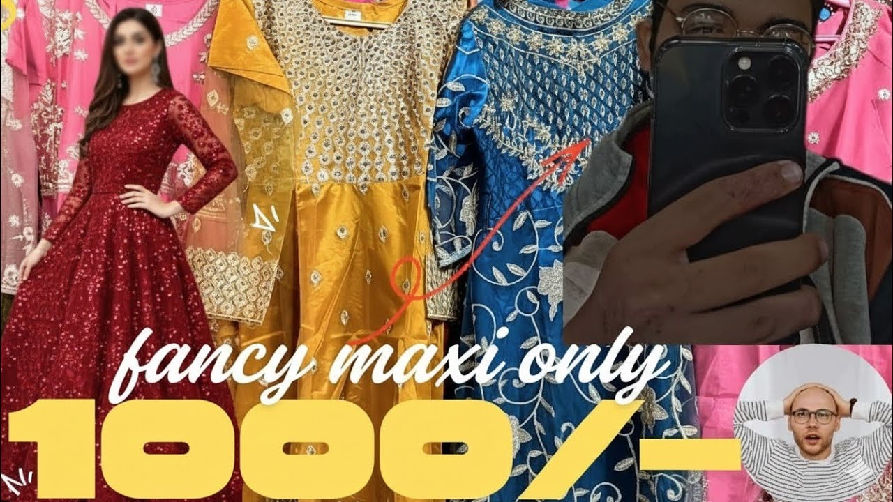 Maxi sirf 1000/- me | pory Pakistan ko challange ha is rate pe maxi lakr dikha de| organza stuff 1ps
