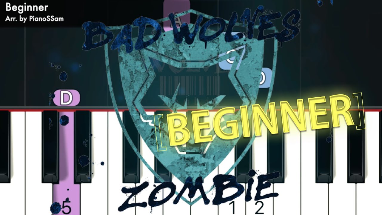 [Beginner] Zombie - Bad Wolves | Piano Tutorial with Finger Numbers