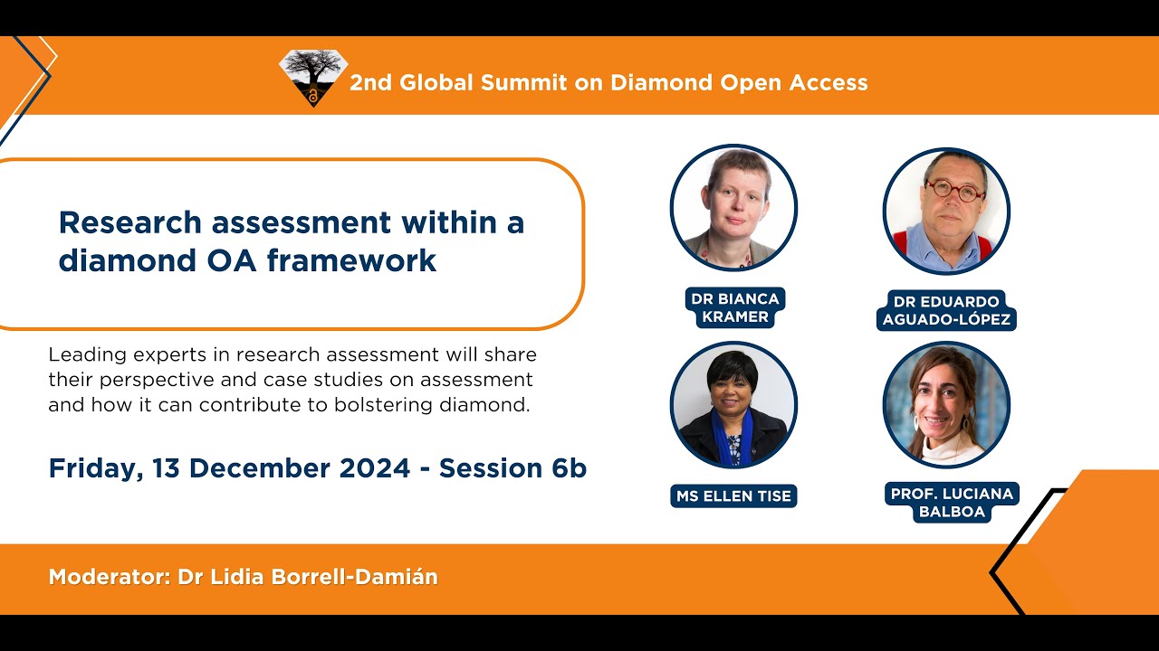 Research assessment within a diamond OA framework (Session 6b)