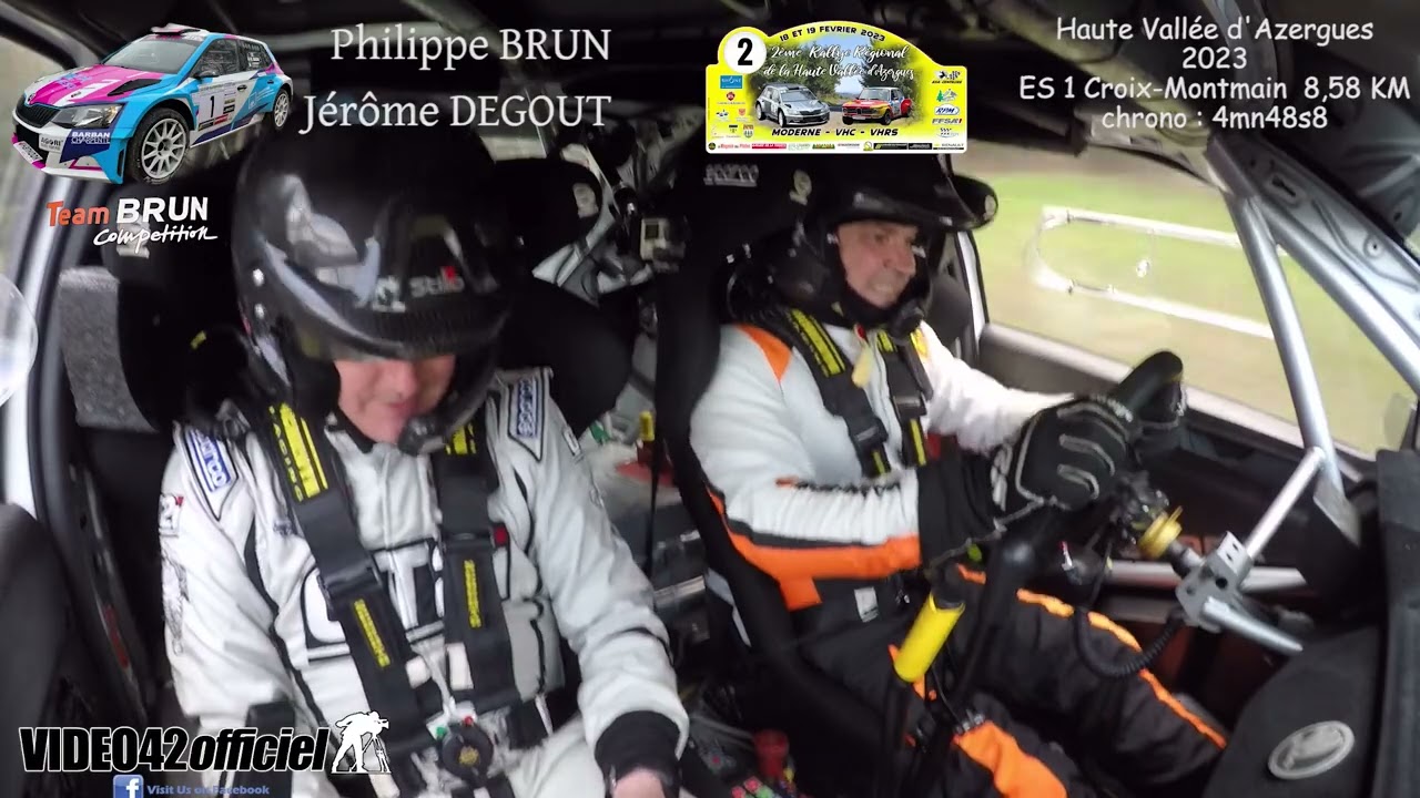 Rallye Haute Vallée Azergues 2023   Brun Degout Skoda par video42officiel