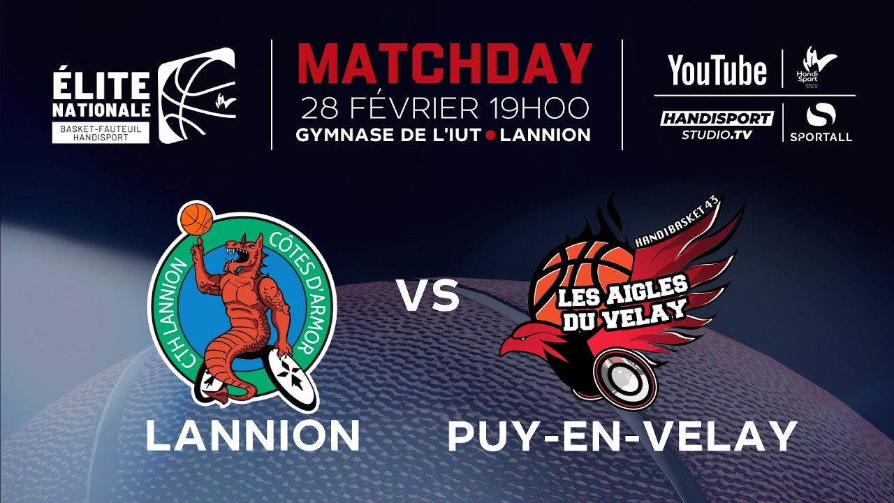 Lannion / Puy-en-Velay - Championnat de France de basket fauteuil Elite Nationale - 11ème Journée