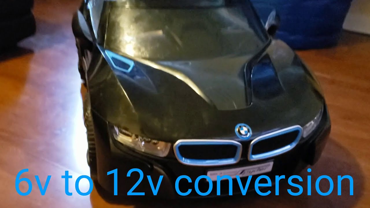 BMW i8 ride on car 6V to 12V upgrade