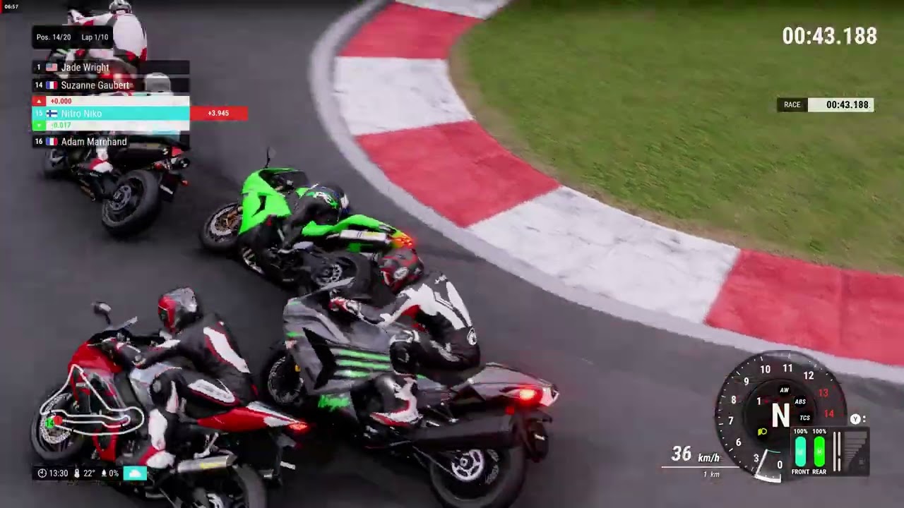 RIDE 5 2026 02 02 Kawasaki 1000cc Ninja 2006 upgraded at Magny Cours 10lap AI race dry PC 4K.
