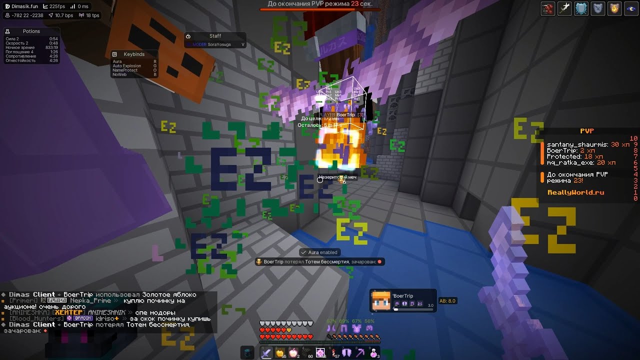 УБИЛ ВСЕХ С ЛУЧШИМ БЕСПЛАТНЫМ ЧИТОМ DIMASIK RECODE 1.16.5 | REALLYWORLD | MINECRAFT