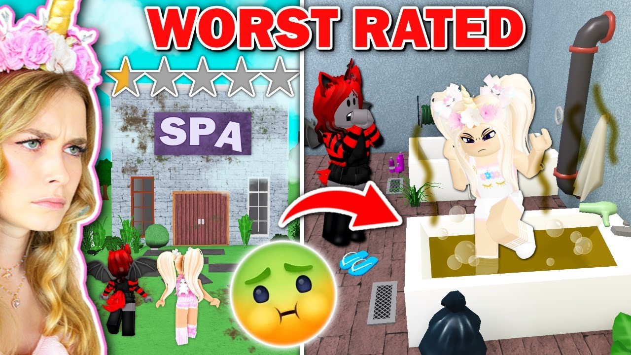 We Went To The WORST RATED SPA In Bloxburg! (Roblox)