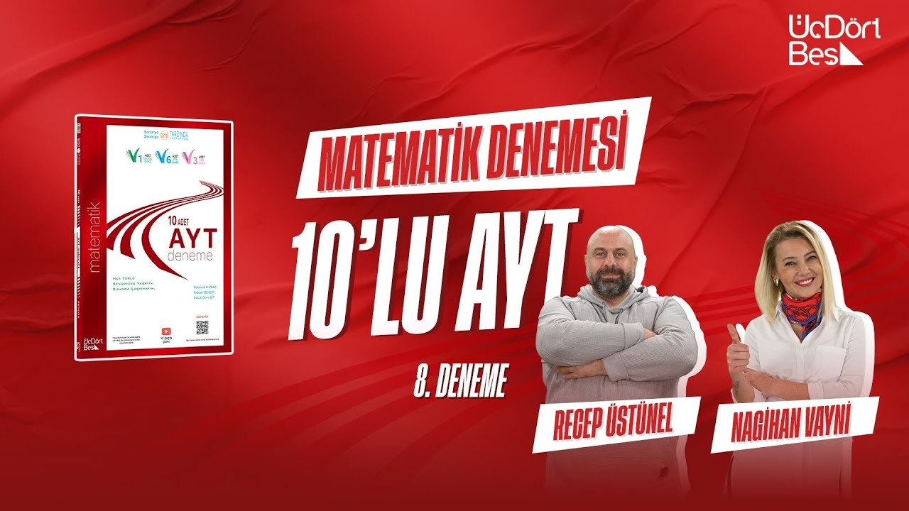 345 YAYINCILIK 10'LU AYT MATEMATİK DENEMESİ | 8. DENEME