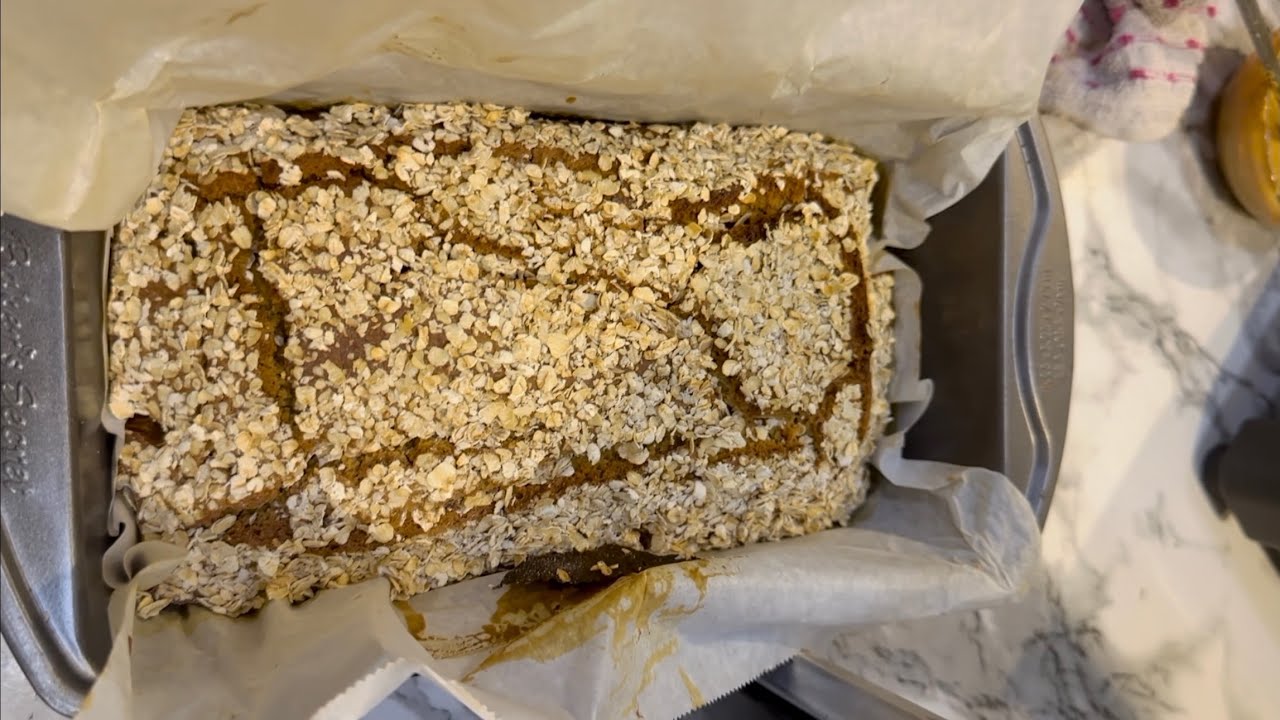 Bake some fresh Oat Bread and Homemade Peanut Butter with me
