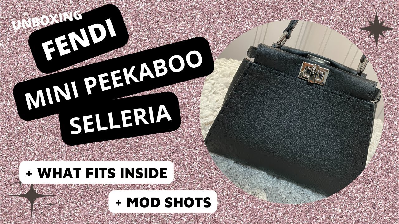 Unboxing Fendi MINI PEEKABOO SELLERIA, What Fits Inside, Mod Shots