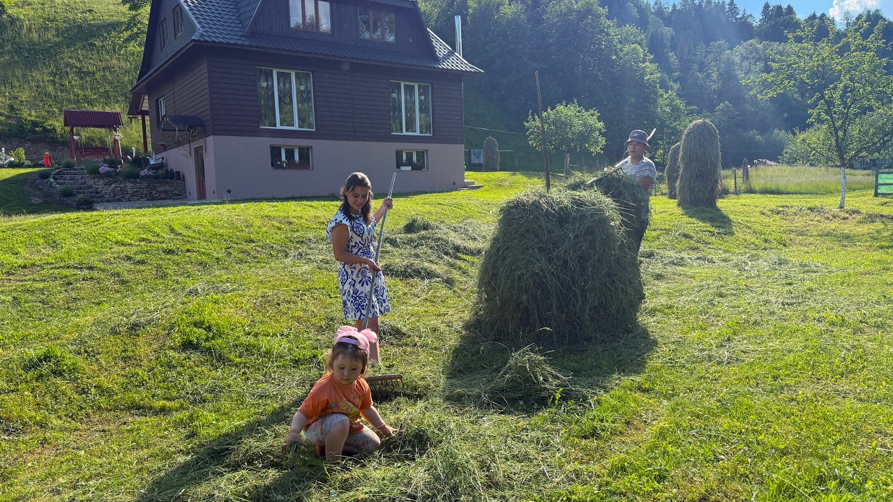 Mountain Family Life | We Finish Our River Bridge, Make Hay & Bake Stuffed Peppers 🌉🌾🫑❤️