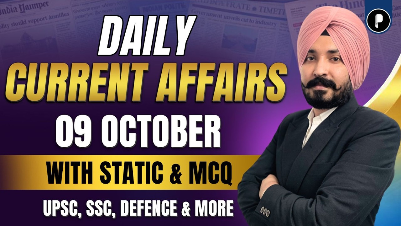 9 October Current Affairs 2026 | Daily Current Affairs | Current Affairs Today