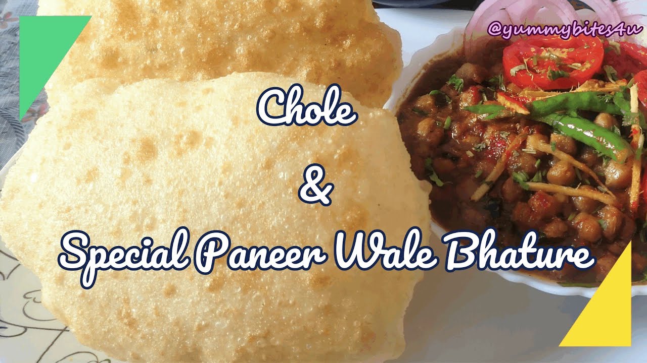 Chole Bhature | Special Paneer Wale Bhature And Chole | No Yeast Recipe by  Yummy Bites 4 U