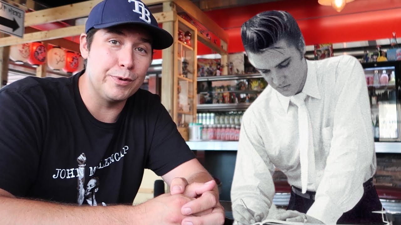 Elvis Presley In Tampa Florida - Eating At Same Diner Table & Location Of His First Ever Album Cover