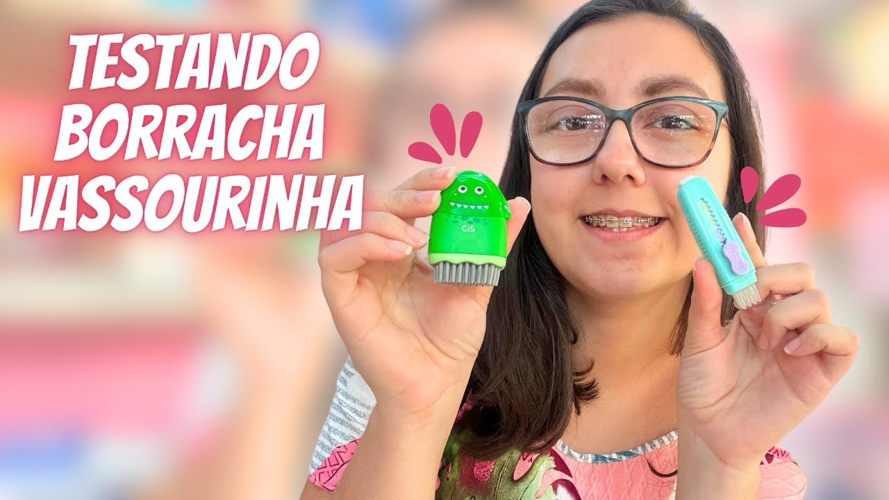 COMO USAR BORRACHA COM VASSOURINHA, PARA QUE SERVE? PAPELARIA LUIVIN’S