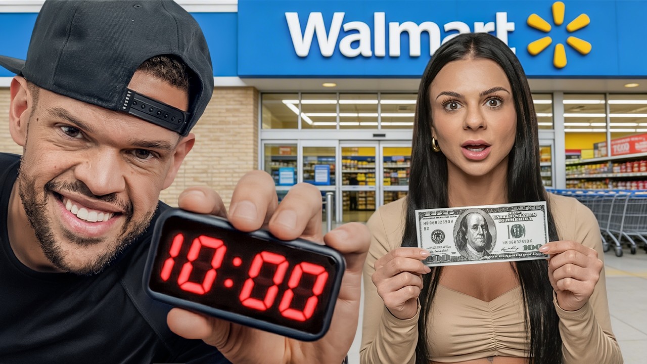 100 D&Oacute;LARES PRA BRUNA COMPRAR TUDO EM 10MIN NO WALMART!