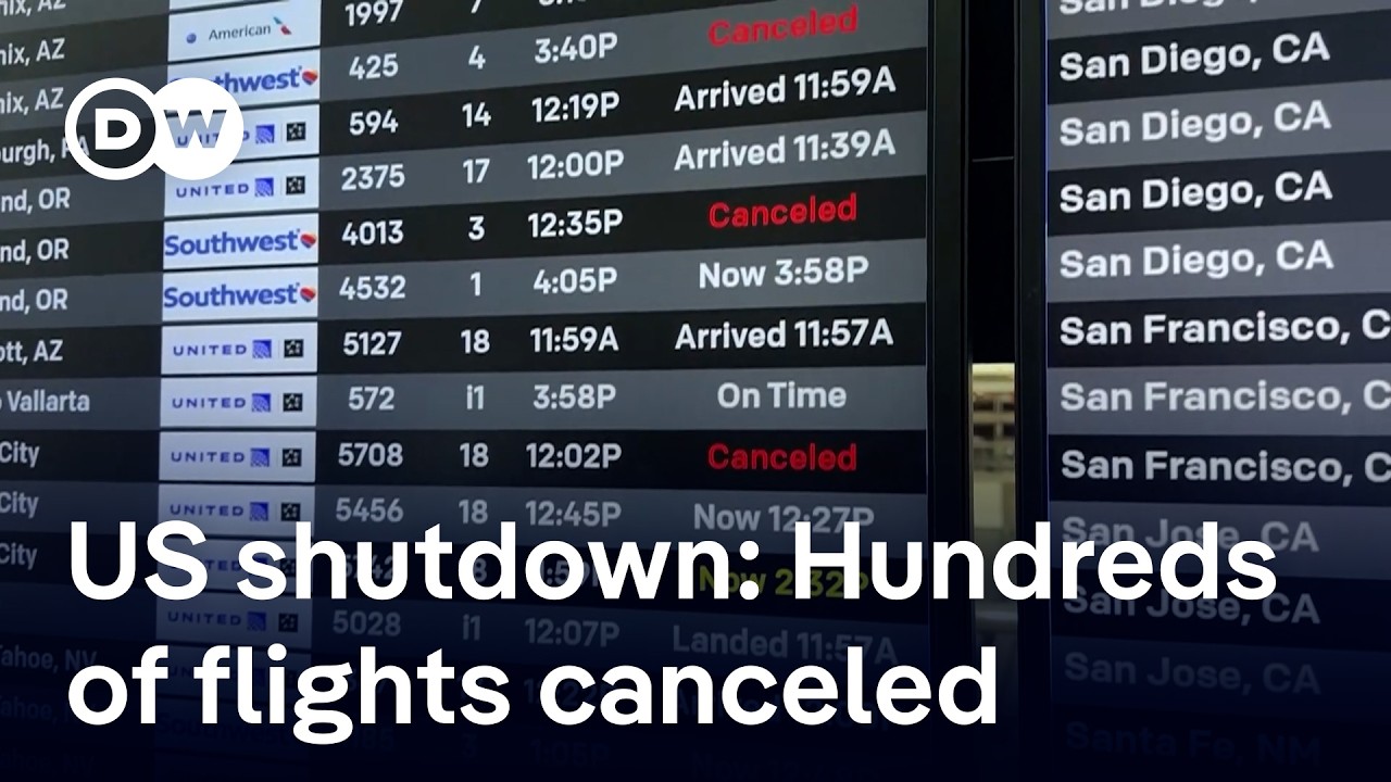 US airlines cancel hundreds of flights due to longest ever government shutdown |&nbsp;DW News