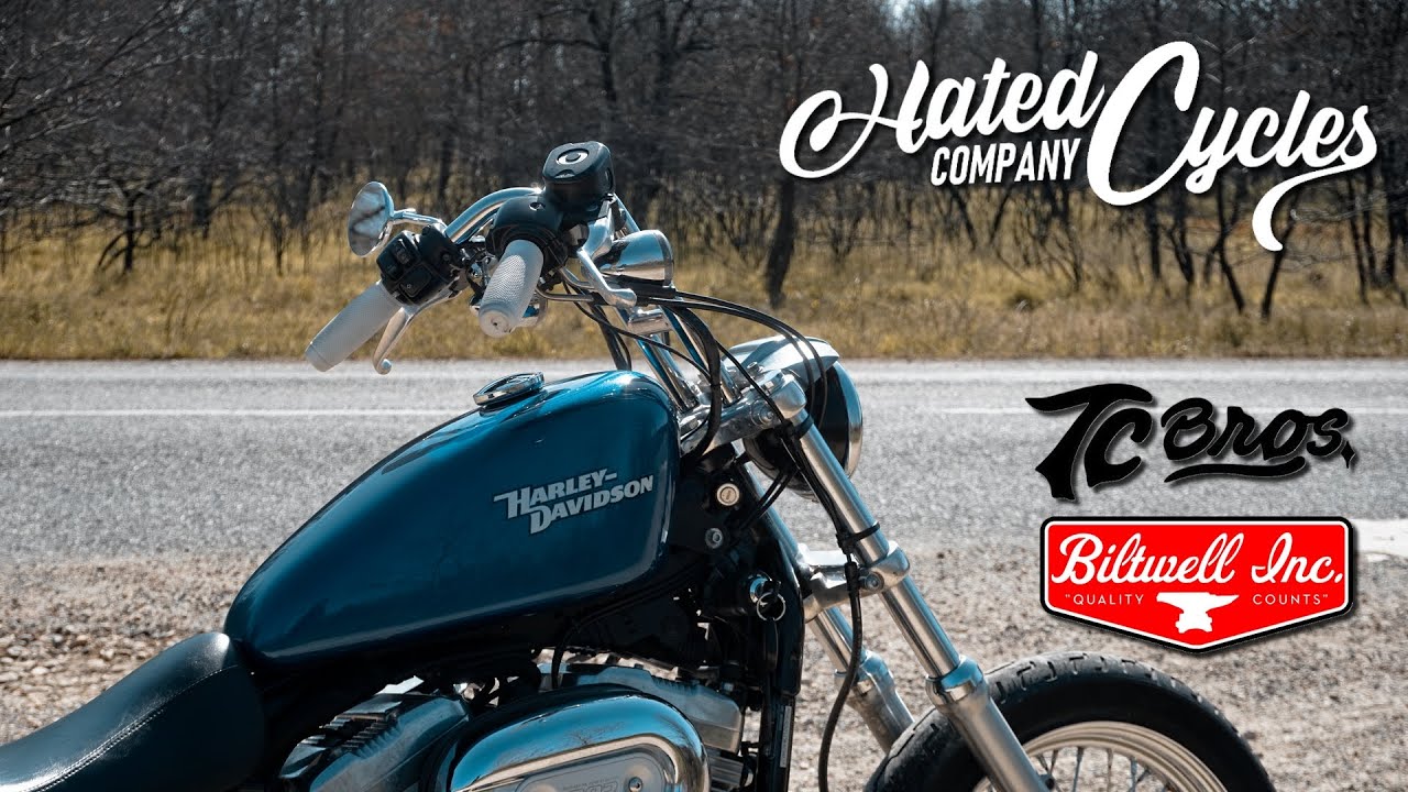 Harley Davidson XL883L sportster - New handlebar (chopper project)
