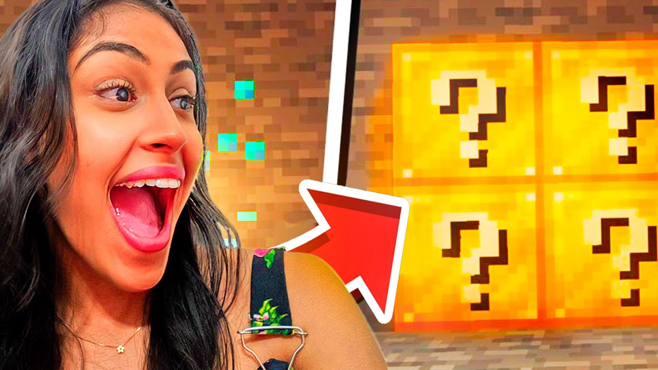 MINECRAFT, PORÉM TODOS OS MINÉRIOS SÃO LUCKY BLOCK!