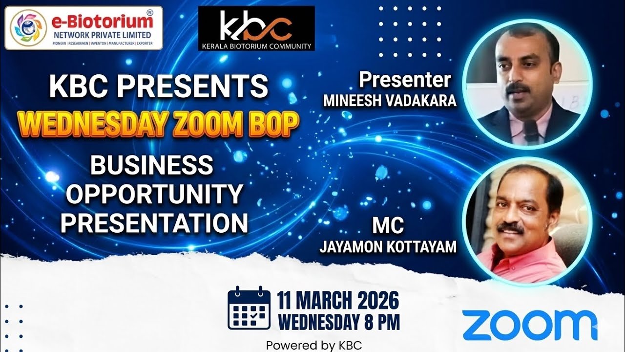 E-BIOTORIUM BUSINESS OPPORTUNITY PRESENTATION IN MALAYALAM By Mr. Mineesh A K