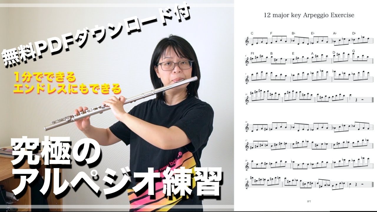 【期限付無料PDFダウンロード付】1分で完結、エンドレスにも練習できる究極の？アルペジオエクササイズ