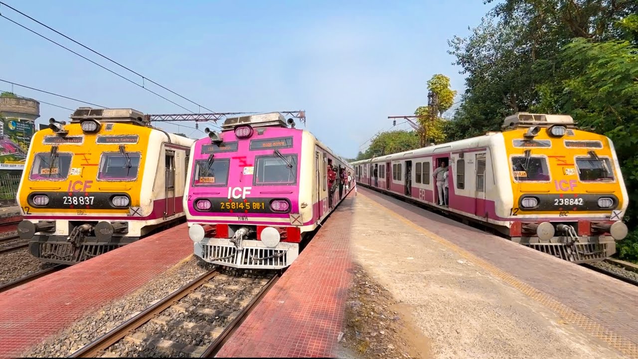 🔥Marvellous Train Crossing and Racing! Winter Morning Train Rush at Hind Motor