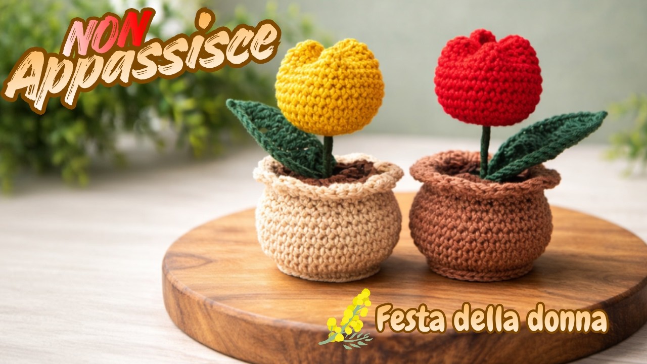 Tulipani all’uncinetto 🌷 Il regalo perfetto per la Festa della Donna