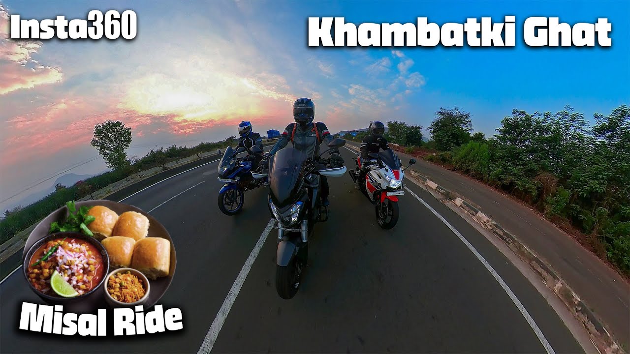 Misal Ride 🏍️ | Khambatki Ghat | Insta360 | Dominar, CBR, Pulsar | Roadman Rohan