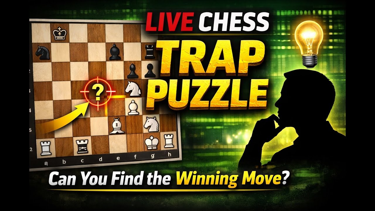 Live Chess Trap Puzzle | Can You Find the Winning Move?